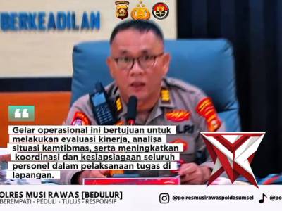 Gelar opsnal bulanan poles musi rawas