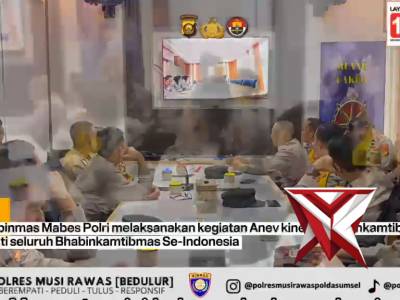 Polres Musi Rawas laksanakan Zoom Meeting Anev Kinerja Bhabinkamtibmas Triwulan I TA 2026 Kor