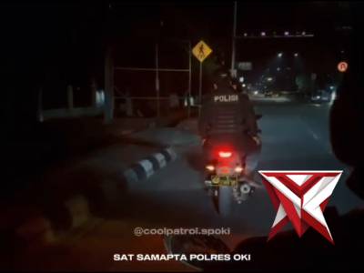 Patroli malam sat samapta Polres OKI