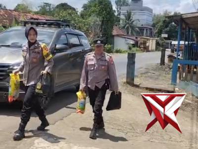 Polsek Babat Toman Berikan bantuan kepada warga yang mengalami musibah kebakaran ????????