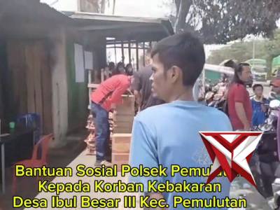Peduli dengan korban kebakaran polsek pemulutan