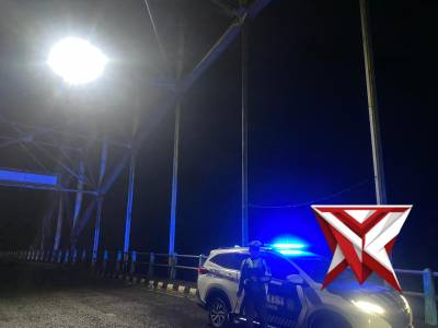 Jaga Keamanan Subuh, Satlantas Polres Empat Lawang Gencarkan Blue Light Patrol