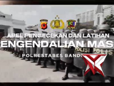 Apel Pengecekan Latihan Dalmas Polrestabes Bandung