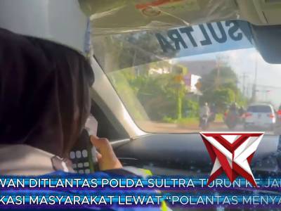 POLWAN DITLANTAS POLDA SULTRA TURUN KE JALAN, EDUKASI MASYARAKAT LEWAT &ldquo;POLANTAS MENYAPA&rdquo;
