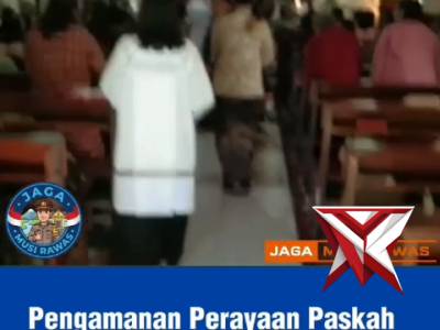 Polsek Purwodadi-Polres Musi Rawas.Laks Pengamanan Paskah di gereja Santo Yusup.purwodadi