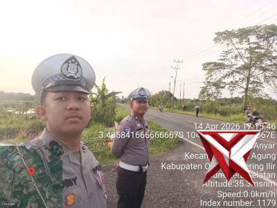 Piket satlantas Polrea OKI