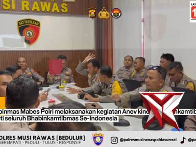 Anev Bhabinkamtibmas Polres Musi Rawas oleh Korbinmas Mabes Polri - PoliceTube