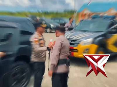 Pengecekan pos pam & yan oleh kapolres & ketua bhayangkari cab MBD bersama PJU & PC bhayangkari MBD