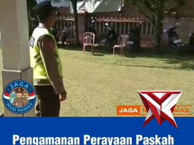 Pers Polres Musi Rawas Laks Pengamanan Gereja dalam Rangka ibadah Paskah
