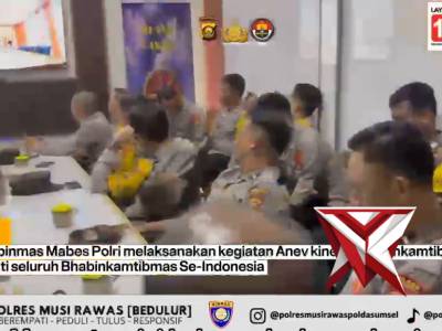 Polres Musi Rawas laksanakan Zoom Meeting Anev Kinerja Bhabinkamtibmas Triwulan I TA 2026 Kor