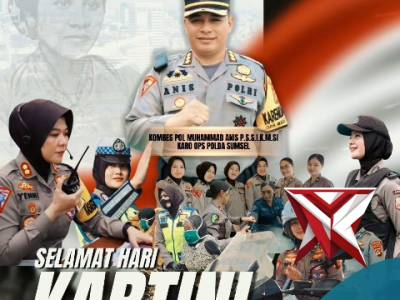 Karo Ops Polda Sumsel  Beserta Staff Mengucapkan 
Selamat Memperingati Hari Kartini 21 April 2026.