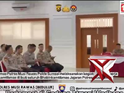 Polres Musi Rawas, Sat Binmas Gelar Anev Kinerja Bhabinkamtibmas Jajaran April 2026. - PoliceTube