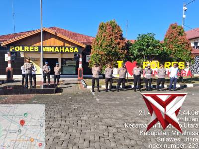 Latihan PBB Personil Polres Minahasa