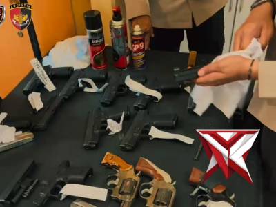 pengecekan & pembersihan senpi bag log polres muba SM9