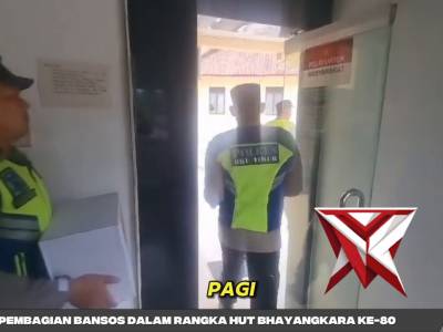 GIAT PEMBAGIAN BANSOS DALAM RANGKA HUT BHAYANGKARA KE-80
