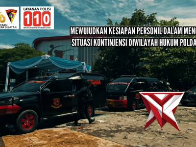 Wakapolda Sumsel Brigjen Pol Rony Samtana, S.I.K., M.T.C.P., Memimpin Simulasi Pengamanan Kota 2026.