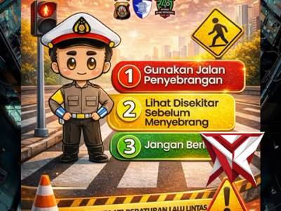 Himbauan keselamatan Satlantas Polres Oki