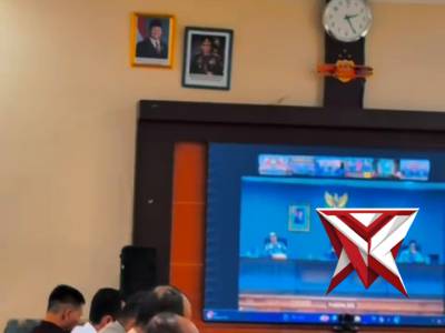 Kapolres Musi Rawas Ikuti Zoom meeting Anev Sitkamtibmas  Dipimpin Kapolri