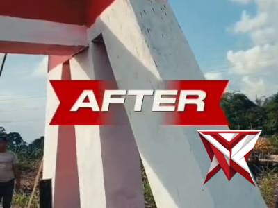 Polsek Muara Beliti Polres Musi Rawas melaksanakan revitalisasi jembatan gantung Desa Pedang