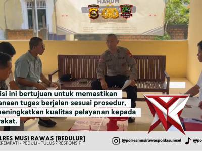 &ldquo;Supervisi Tahap I Polres Musi Rawas: Wujud Penguatan Kinerja Polsek Jajaran&rdquo; - PoliceTube