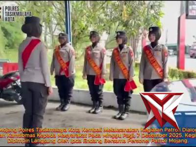 Patroli Mojang Polres Tasikmalaya Kota Berikan Himbauan Kamtibma - PoliceTube