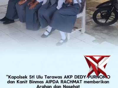 Kapolsek Stl Ulu Terawas melaksanakan kegiatan himbauan Kamtibmas