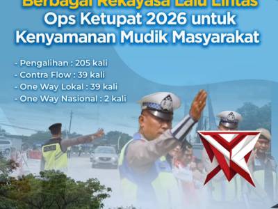 Ratusan rekayasa lalu lintas telah dilakukan demi menjaga kelancaran perjalanan kita bersama. Mulai