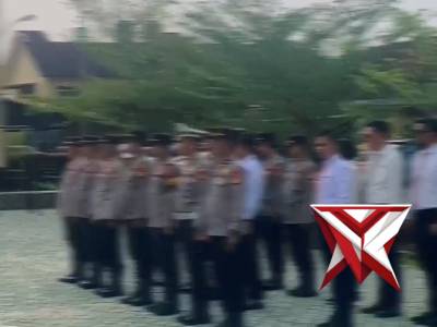 Apel pagi Personil Polres OKI