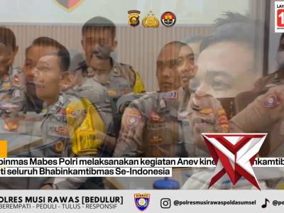 Korbinmas Mabes Polri melaksanakan anev kinerja bhabinkamtibmas se indonesia.