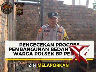 GIAT PEMBANGUNAN BEDAH RUMAH WARGA POLSEK BP PELIUNG