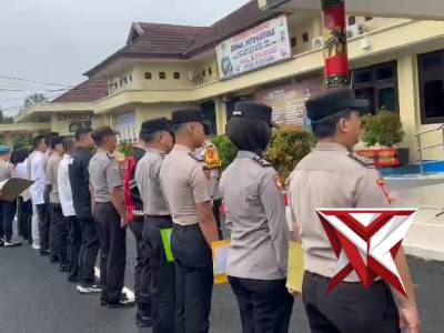 BAGLOGISTIK-PENGECEKAN APEL ANGGOTA POLRES OKU SELATAN.