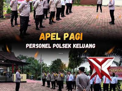 Apel Pagi Personel Polsek Keluang Polres Muba