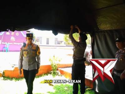 KAPOLRES BANJR MELAKSANAKAN PENGECEKAN POSPAM - PoliceTube
