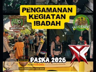 Giat pengamanan ibadah umat nasrani