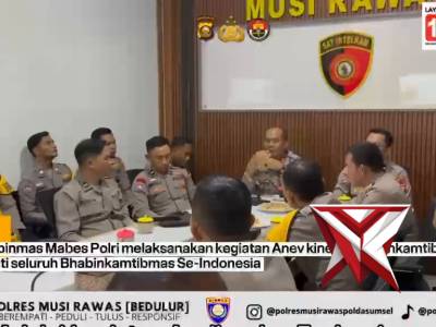 Polres Musi Rawas laksanakan Zoom Meeting Anev Kinerja Bhabinkamtibmas - PoliceTube