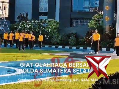 DIRRESKRIMSUS MELAKSANAKAN KEGIATAN SENAM BERSAMA