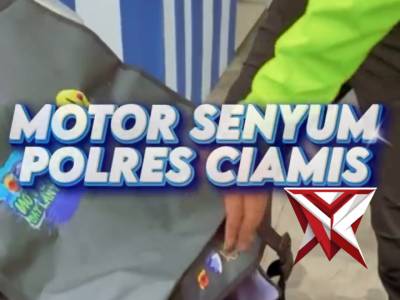 Motor senyum Polres Ciamis , dalam rangka Operasi Ketupat Lodaya tahun 2026