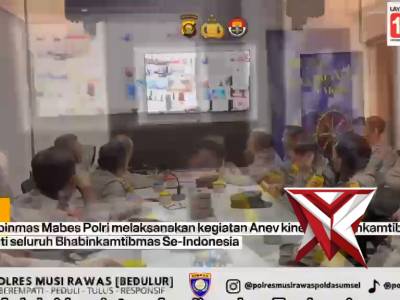 Polres Musi Rawas laksanakan Zoom Meeting Anev Kinerja Bhabinkamtibmas Triwulan I TA 2026 Kor