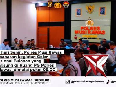 Gelar Opsnal Polres Mura dalam rangka mendukung kebijakan Kapolda sumsel  IJP DR. Sandi Nugroho