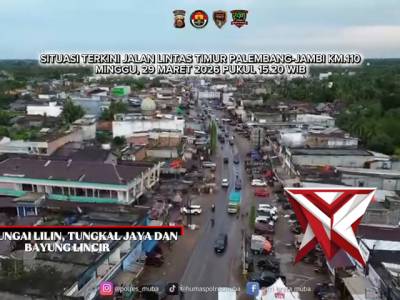 4. Situasi Terkini Jalan lintas timur Palembang Jambi KM. 110 - PoliceTube