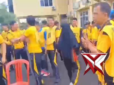kegiatan tes kesamaptaan jasmani bagi seluruh personel Polres OKI