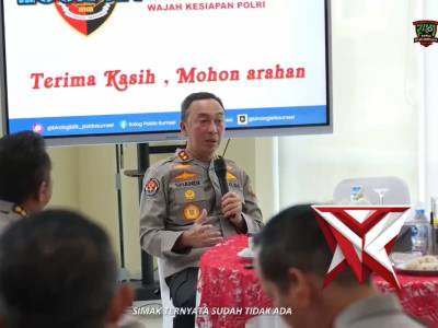 Kapolda Sumsel IJP. Sandi Nugroho memberikan penegasan bahwa masy adalah juragan bagi anggo