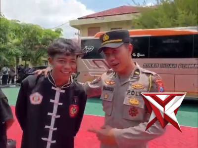 Polres Magetan melaksanakan pengawalan kegiatan pengesahan warga baru IKSPI di wilayah Kabupaten Mag
