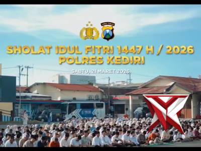Salat Idul Fitri 1447 H di Polres Kediri Berlangsung Khidmat