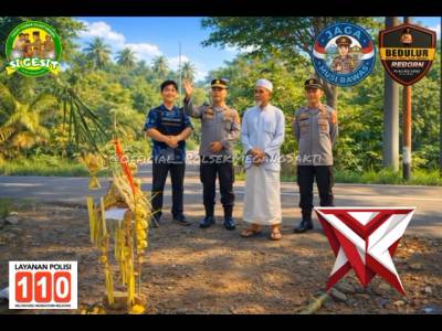 Polsek megang sakti melaksakan kegiatan patroli dan pengamanan perayaan hari raya nyepi umat hindu