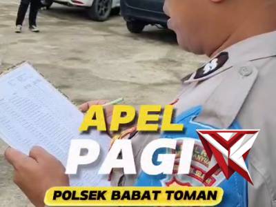 Apel pagi rutin polisi sebelum melakukan aktifitas IK3