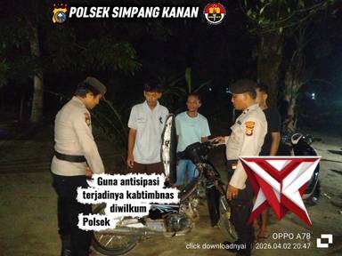 polsek simpang kanan melaksanakan patroli rutin