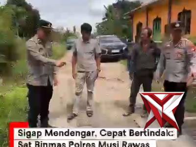 Sat Binmas Polres Musi Rawas Sambang dan serap aspirasi warga masyarakat Desa Dwijaya Kec. Tu - PoliceTube