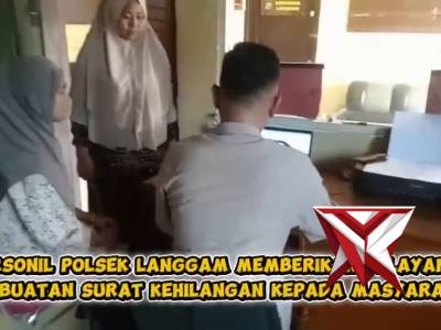 Pelayanan Masyarakat Oleh Personil Polsek Langgam