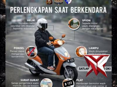 Satlantas Polres Oki meberikan himabuan tentang kelengkapan berkendara - PoliceTube